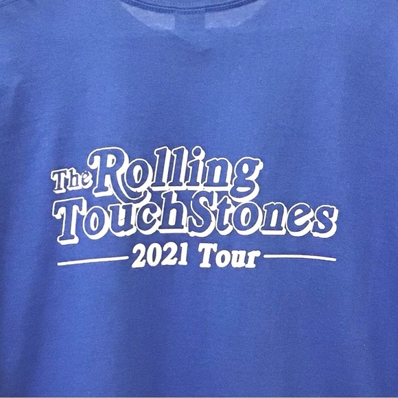 Rolling Stones T Shirt Size Large Men’s 2021 Concert Tour Tee Unisex Blue - Picture 6 of 8
